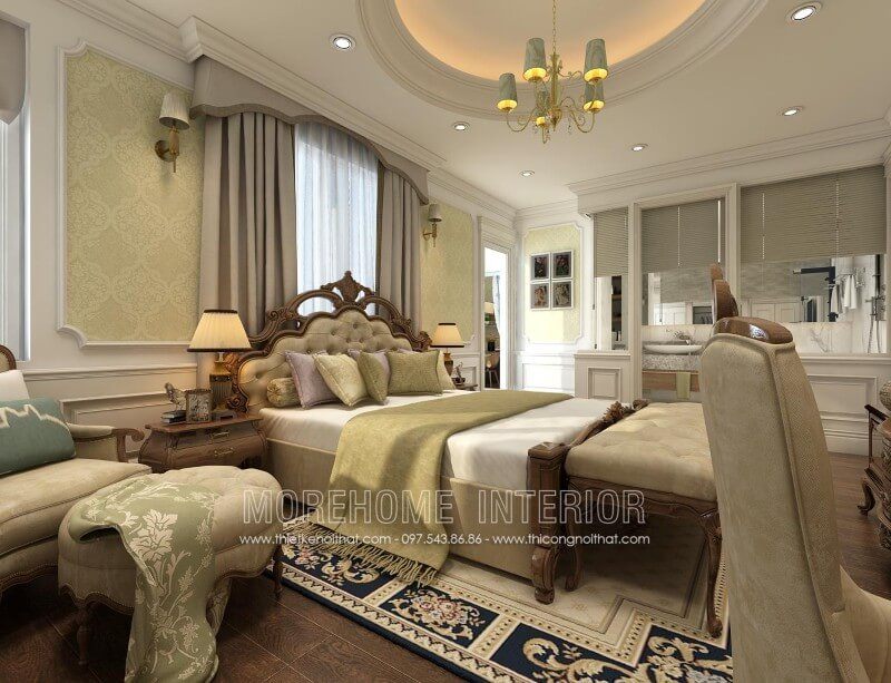 Sở hữu màu sắc sang trọng, đường vân bắt mắt cùng độ bền cao, mẫu giường ngủ tân cổ điển được làm từ chất liệu gỗ óc chó cao cấp này sẽ là sự lựa chọn không tồi cho căn biệt thự của bạn đâu nhé giường ngủ giá rẻi